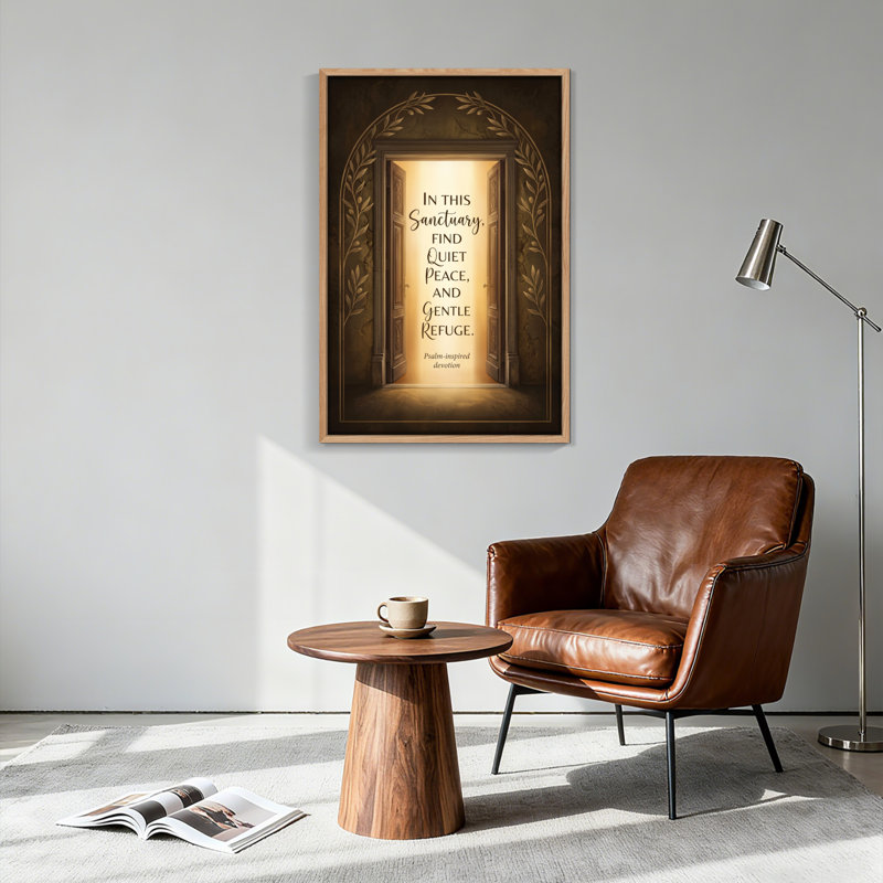 Ensemble d'une toile murale « Sanctuaire de paix », 48"H x 36"W, Natural