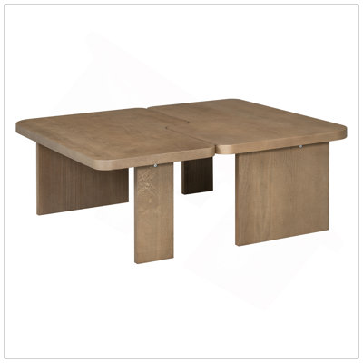 Versatile Rectangular Coffee Table Set With Innovative Splicing Design For Living Room