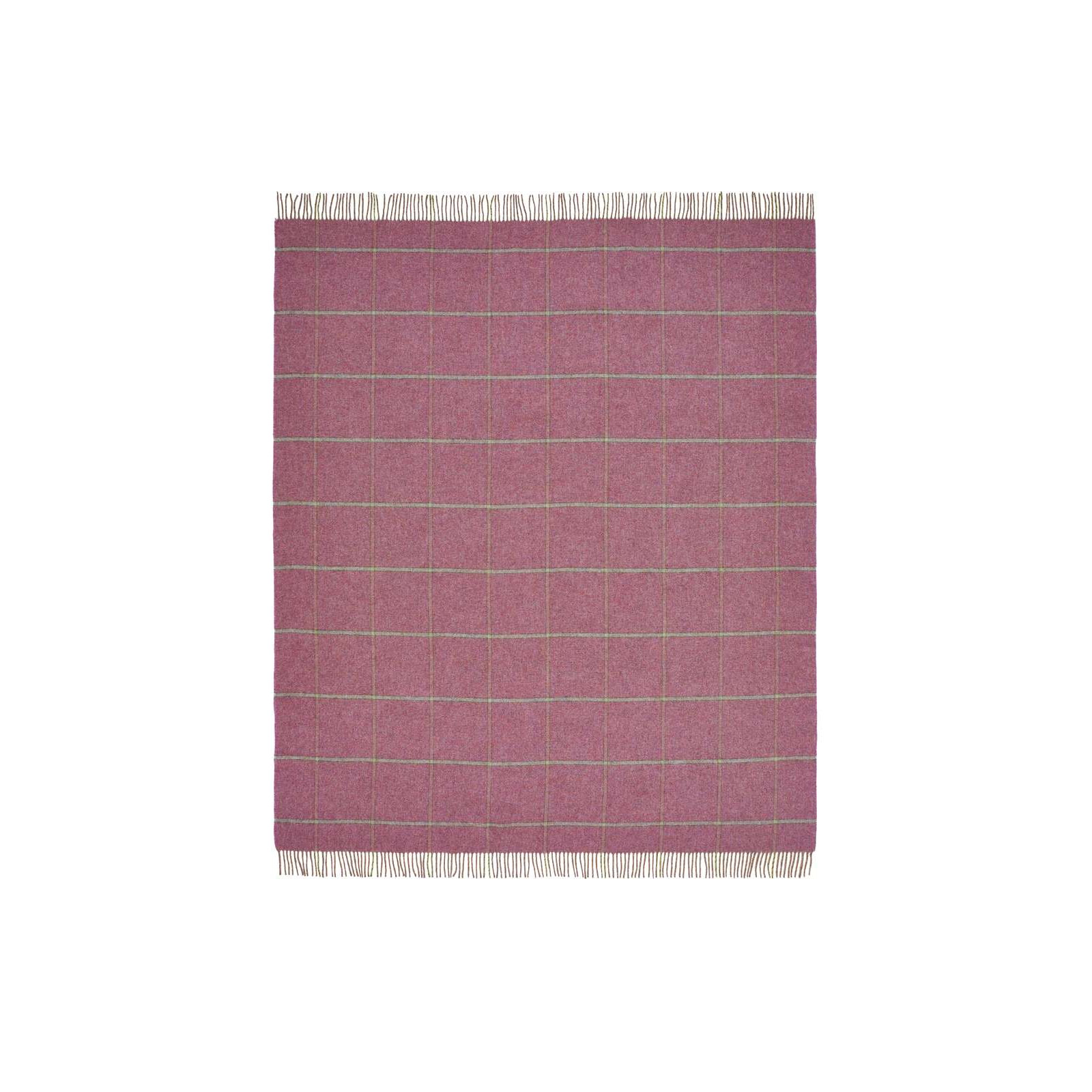 Shetland Wool Throw/Blankets Hand Woven Blanket, Purple Geometric