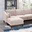 Ensemble de 6 chaises modulaires modulaires avec accoudoirs et fauteuil avec repose-pieds et canapé en U-1943252030