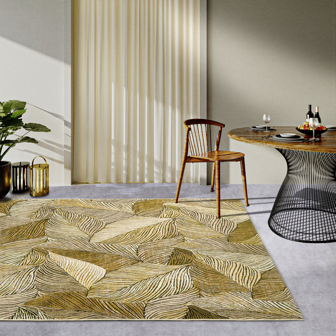 Hand Loomed Wool Rug in Beige
