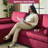 L-shaped Velvet Upholstered Sleeper Sofa and Chaise with Toss Pillows-1196933102