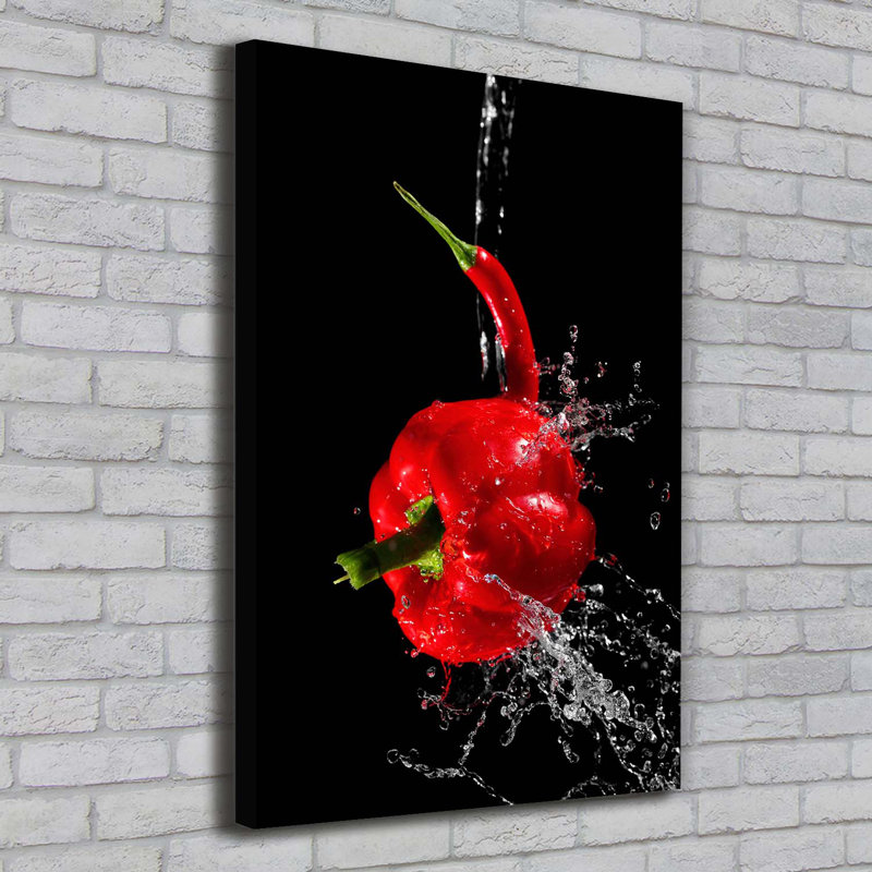 Two Peppers - Wrapped Canvas Print