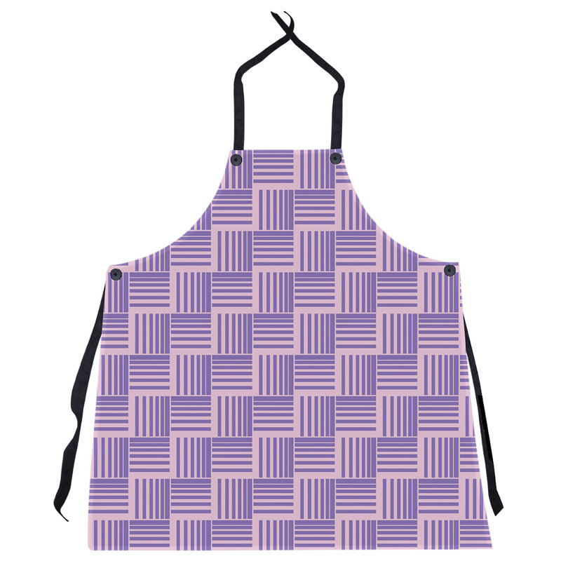 Tablier à rayures nattés classique, Rose / mauve