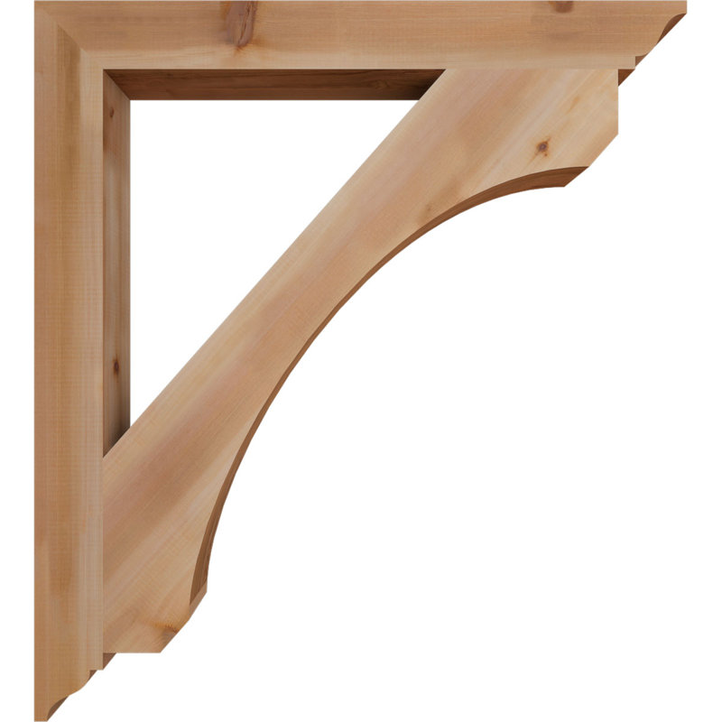 Support en bois rustique traditionnel BKTLEC01, Cèdre rouge de l'Ouest (lisse), H 42 po x l 3,5 po x P 38 po