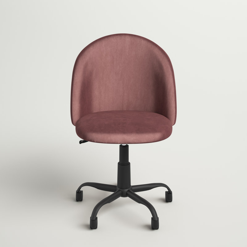 Leontion Velvet Office Chair, Pink