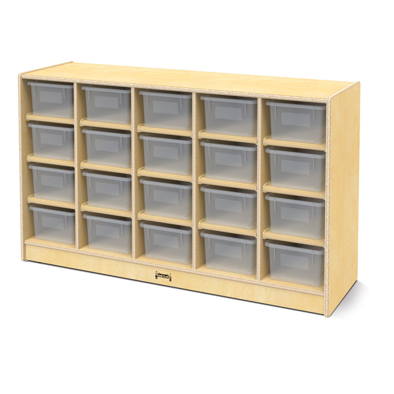 Rangement mobile à 20 casiers Jonti-Craft, Transparent, Standard