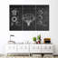 Ensemble de 3 pièces de basketball sur toile-1175013695