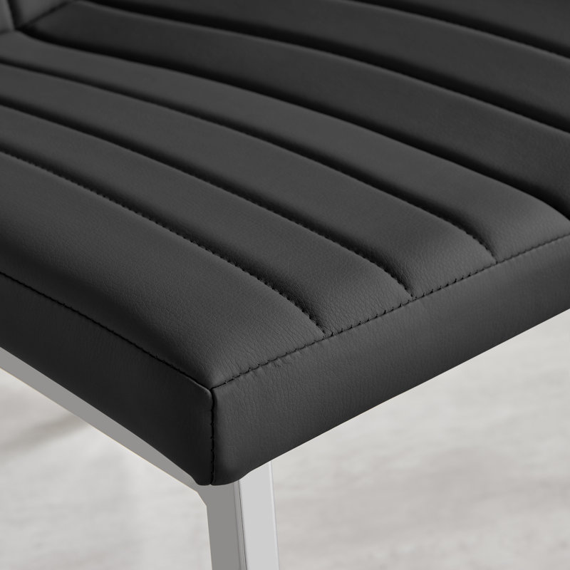 Chaise de salle à manger Simsbury, Noir, noir, noir, noir