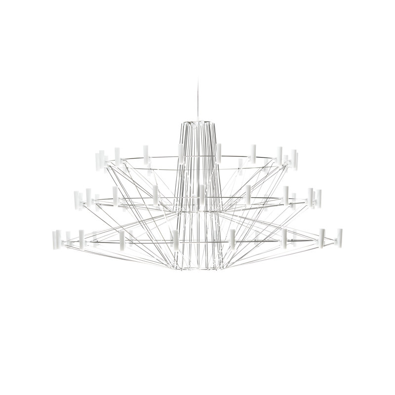 Coppélia LED Chandelier, Large, Chrome
