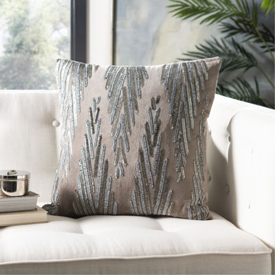 Kalea Sequined Cotton Throw Pillow