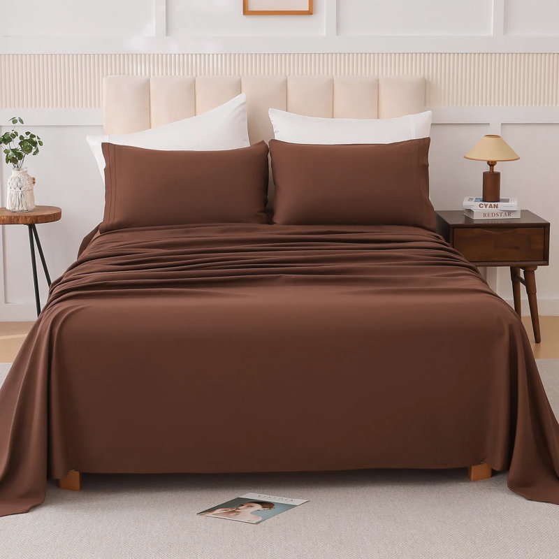 Ensemble de lit quatre pièces - mélange de coton nuage, tons Morandi, écologique et sans danger pour la chambre à coucher