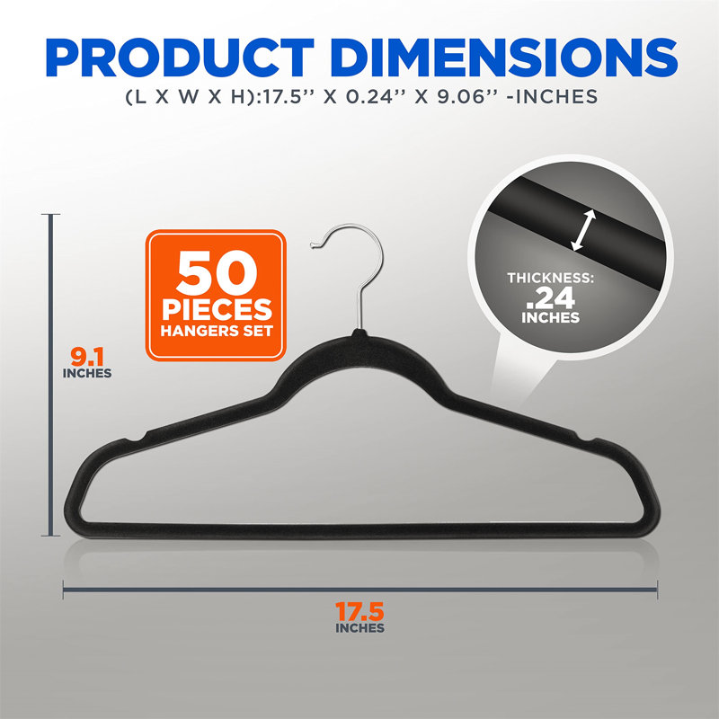 Jasinski Non-Slip Standard Hanger for Suit/Coat