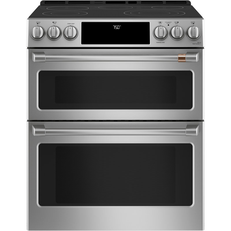 Café 30" 6.7 cu. ft. Smart Slide-in Electric Range with Convection and Radiant Cooktop, Stainless Steel