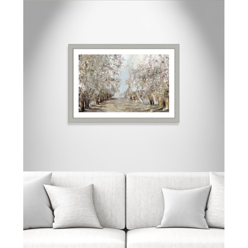 Spring Blossoms - Art encadré autoportant, H 27 po x l 37 po x P 1,25 po, Cadre argent brossé