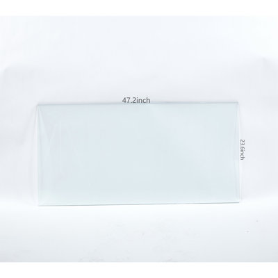 Tempered clear glass top.60x120x1CM