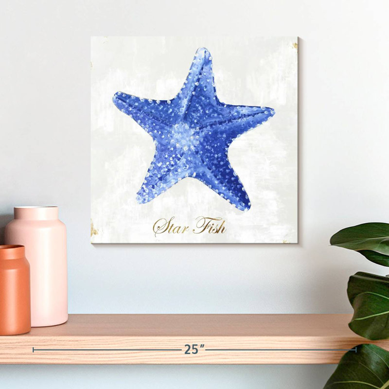 Brampt Blue Starfish, 16" H x 16" W
