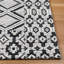 Tapis géométrique en laine et en coton tissé à la main en ivoire / noir Marbella-611334542