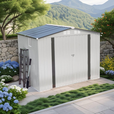 Rangement en métal durable pour les outils de jardin
