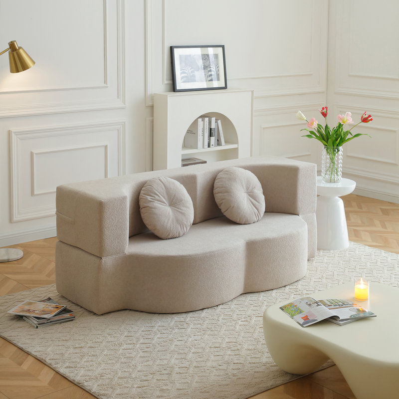 Causeuse de plancher et futon, Kaki