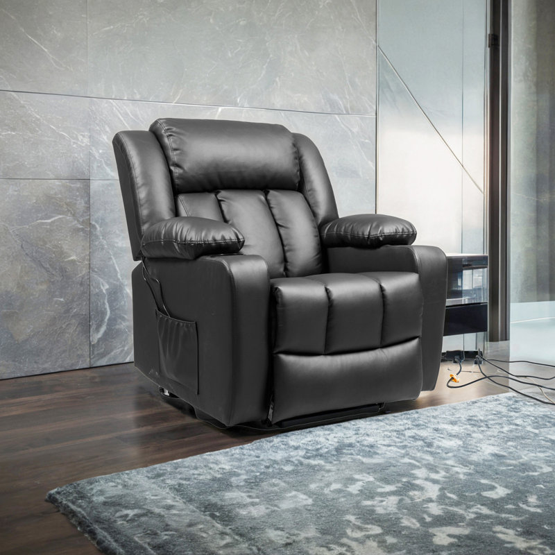 Fauteuil inclinable électrique Power Lift pour personnes âgées, Noir