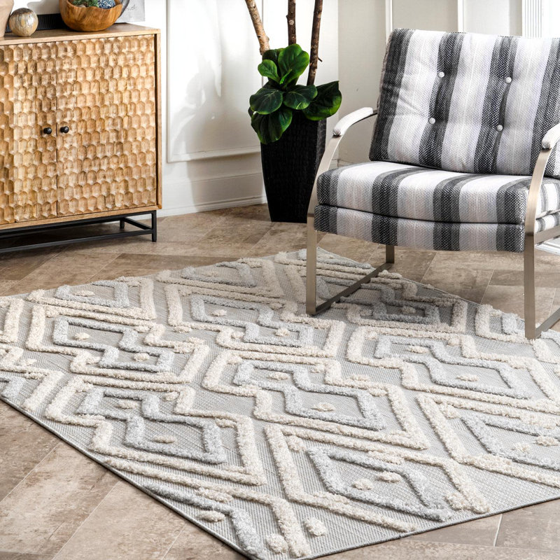 Lynne Geometric Indoor Rug, Rectangle 5' x 8'