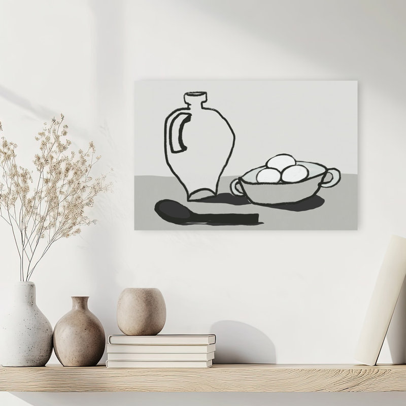 Nature morte minimaliste pour cuisine, affiche murale abstraite et contemporaine minimaliste, H 12 po x l 18 po