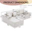 Canapé en L 108 po en similicuir rembourré, canapé modulaire à compression et méridienne d'angle - Assemblage sans outil-581923445-581923442