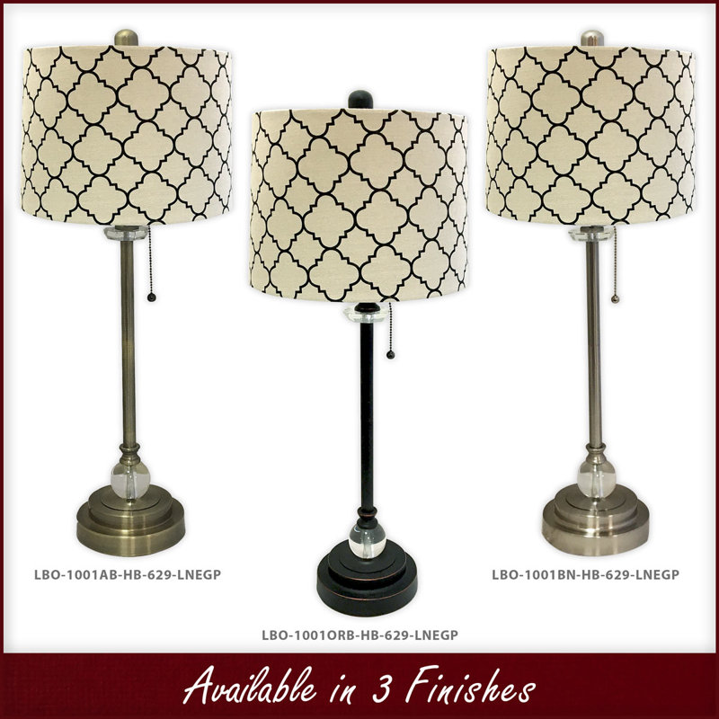 Michaelis Table Lamp, Antique Brass/Dark Brown/Black