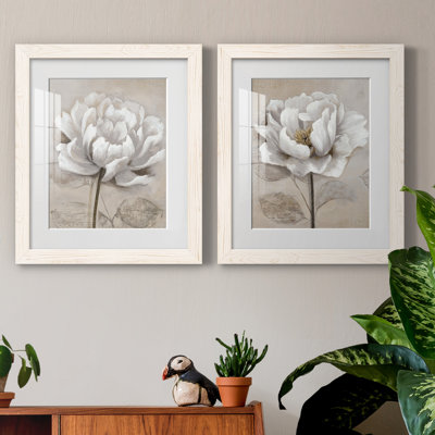 "Soft White I" 2-Piece Painting Print Set