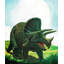 Ceratopsian - Graphic Art on Canvas