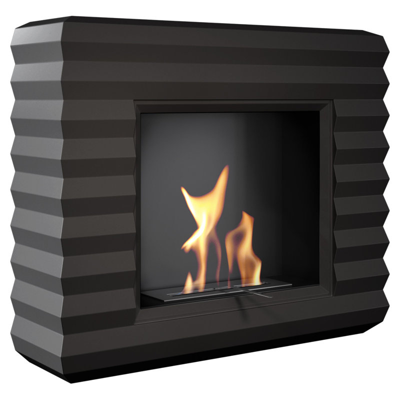Portal Bio-Fireplace PINUS - VE/FP/B, 37.8" H x 44.8" W x 12.6" D, Black