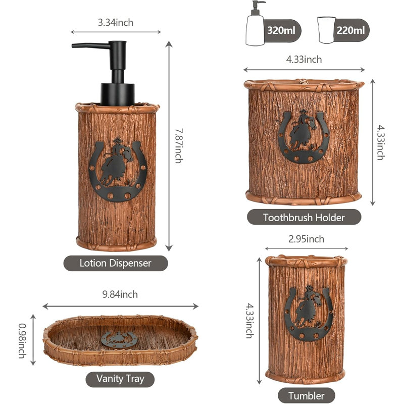4-piece bathroom accessory set