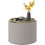 Table basse ronde avec repose-pieds et plateau rabattable