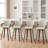 Modern Upholstered Swivel Counter Height Bar Stool-790832282