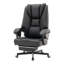Fauteuil de direction ergonomique en similicuir avec repose-pieds (noir)-118090526
