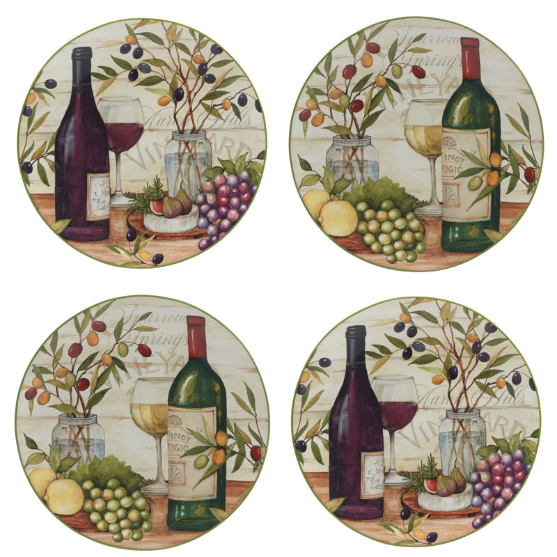 Meadow Brook Vineyard - Ensemble de 4 assiettes plates