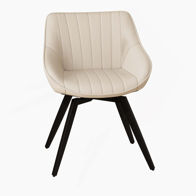 Ensemble de table basse moderne et 2 chaises de salle à manger en polyuréthane avec un design rayé en anneau, un espace de rangement et des pieds en métal noir pour la cuisine et la maison