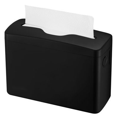 Distributeur de papier essuie-mains de comptoir, porte-serviettes noir pour serviettes à plis multiples / plis en C / plis en Z, distribution de draps simples, base antidérapante, conception compacte pour la cuisine, la salle de bain ou un usage commercial