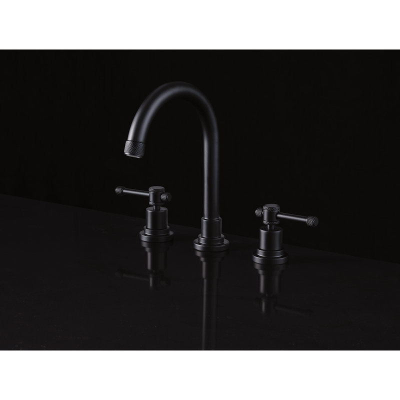 Campo Widespread Bathroom Faucet with C-Spout, Matte Black