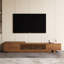 Large Storage TV Stand & Media Unit, Expandable Design (2m-2.6m Width), Contemporary Walnut Finish with Cable Management, for 75-100 Inch Televisions Fast Dispatch From UK Warehouse — 2 Working Days