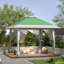 3x3m Double Top Pop Up Gazebo with Mesh Sidewalls, Waterproof Polyester Instant Canopy Shelter with Sandbags for Patio, Backyard, Wedding and Outdoor Party-129599534
