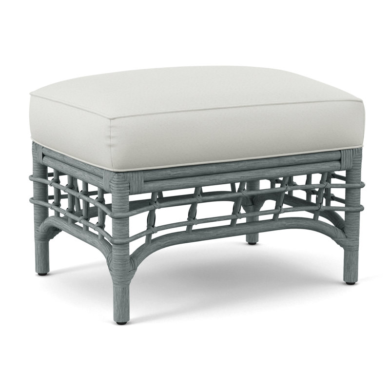 Bridgehampton Ottoman, Salsa Stripe; 0210-21, Mushroom