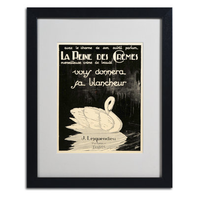 « lesquendieu cremes », affiche rétro sur toile encadrée