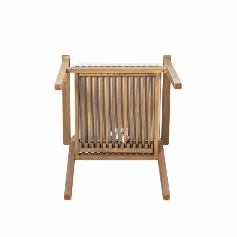 Ensemble de 2 chaises de patio - Bois d'acacia robuste, siège imperméable confortable, structure d'une capacité de 400 lb