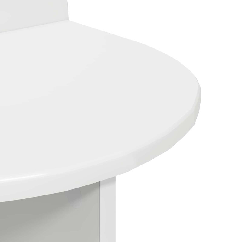 40cm W Manufactured Wood Bedside Table, White