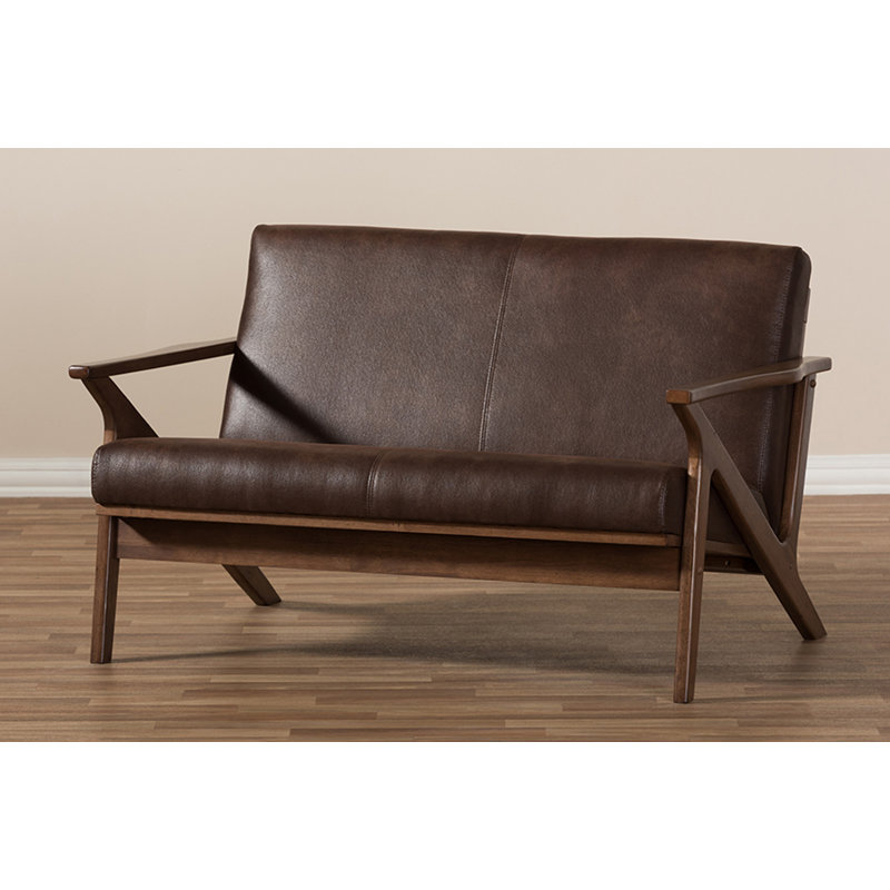 Causeuse Kiger Bianca, Marron foncé