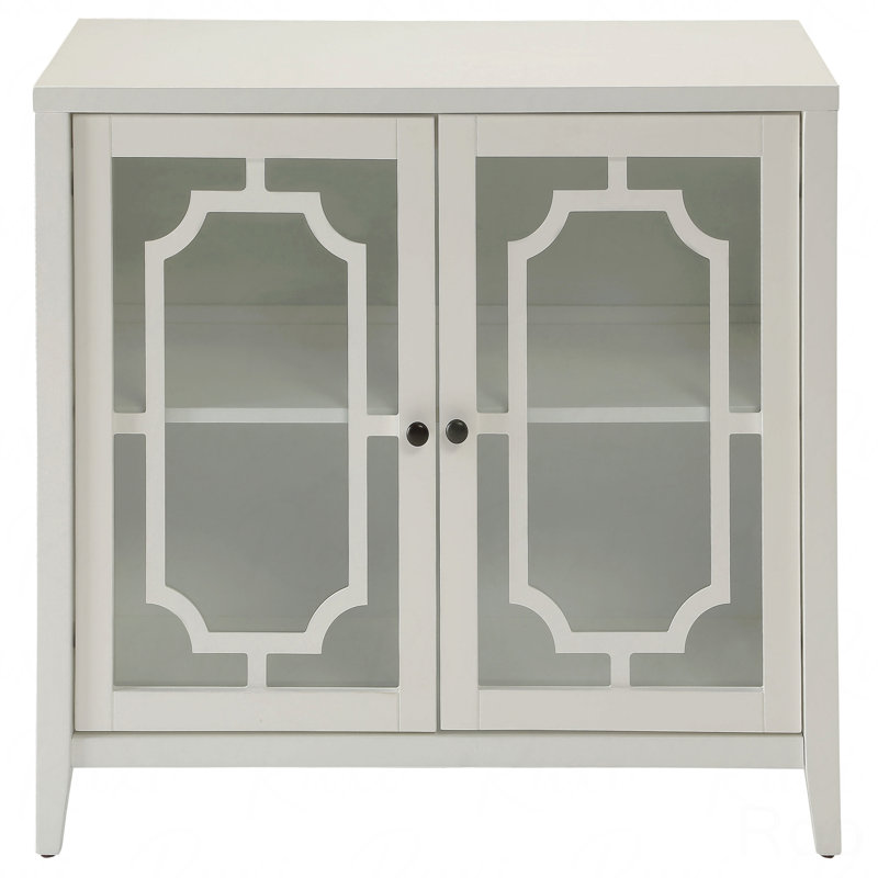 White Console Table With 2 Doors