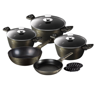 Batterie de cuisine antiadhésive en aluminium 10 pièces Berlinger Haus