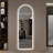 65" X 21" LED Full Length Wall Mirror, Symmetrical Arch Design With Frosted Glass Border, Dimmable 3 Color Temperature Lighting, Copper-Free Silver Glass, Hardwired Or Plug-In